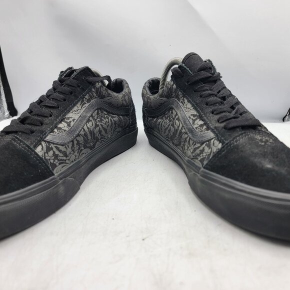 Vans Old Skool Skull Tapestry Mens 10 Black Raven Skate Shoes Casual Athletic - Picture 3 of 13